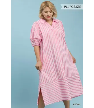 Paula Peony Striped Midi Dress