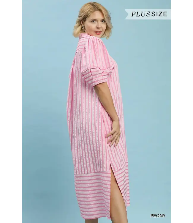 Paula Peony Striped Midi Dress