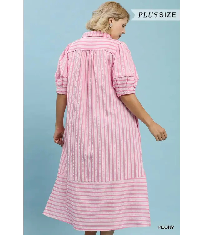 Paula Peony Striped Midi Dress