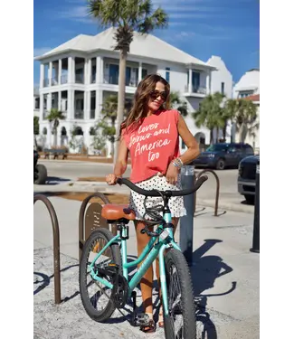 Poppy & Pine Loves Jesus and America Red Tank