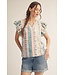Eva Mauve Boho Floral Top