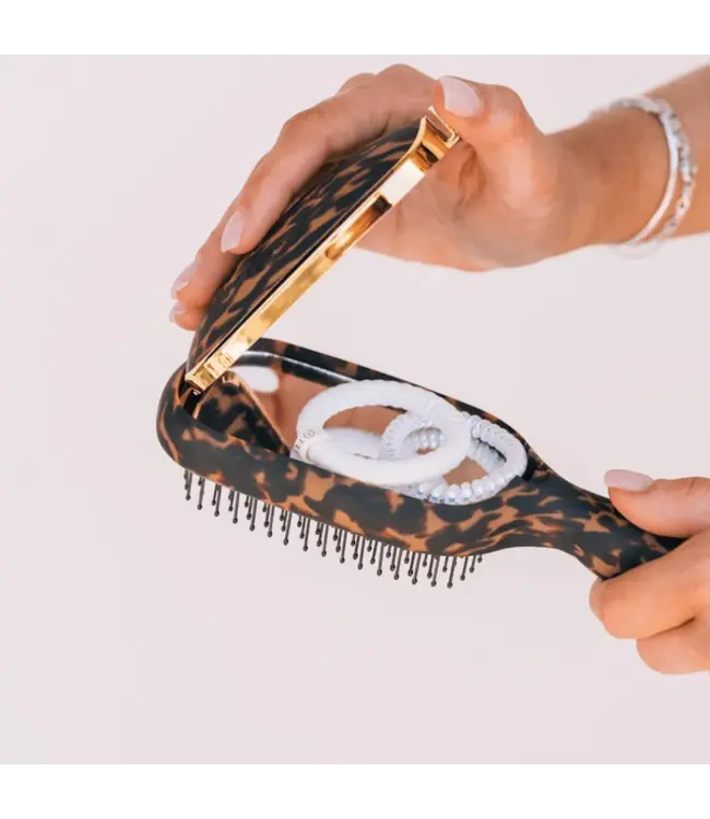 Teleties Tortoise Detangler Hair Brush for Thick Hair