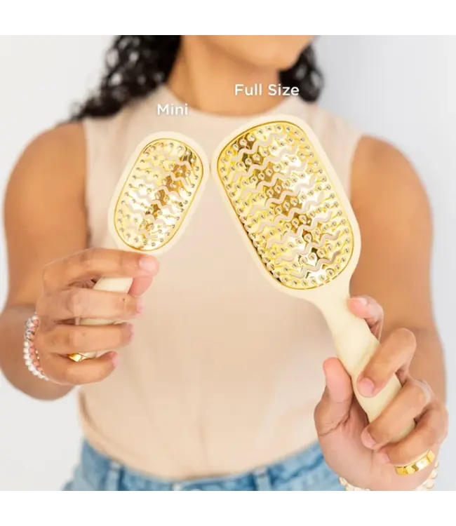 Teleties Tan Mini Vented Hair Brush
