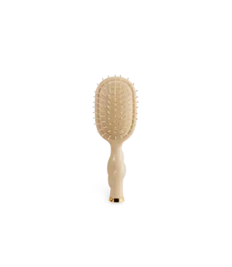 Teleties Tan Mini Detangler Hair Brush for Medium Hair