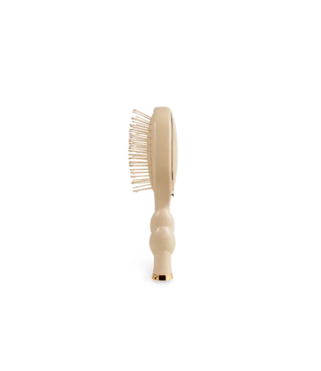 Teleties Tan Mini Detangler Hair Brush for Medium Hair