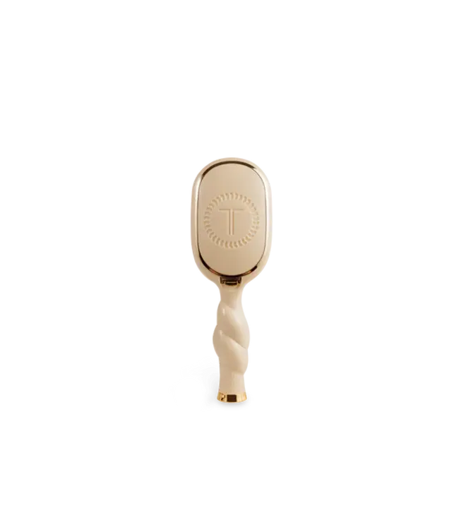 Teleties Tan Mini Detangler Hair Brush for Medium Hair