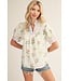 Jodi Ivory Floral Babydoll Top