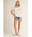 Jodi Ivory Floral Babydoll Top