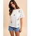 Sophia Ivory Mallord Duck Embroidered Top