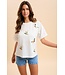 Sophia Ivory Mallord Duck Embroidered Top