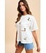 Sophia Ivory Mallord Duck Embroidered Top