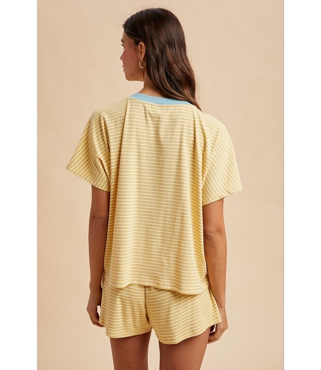 Mia Butter Striped Shorts
