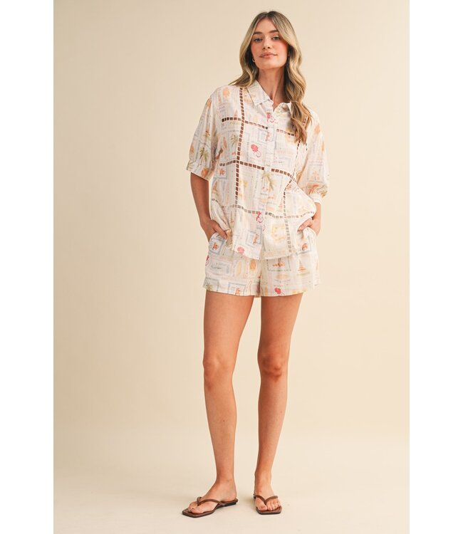 Josie White Vacation Shorts