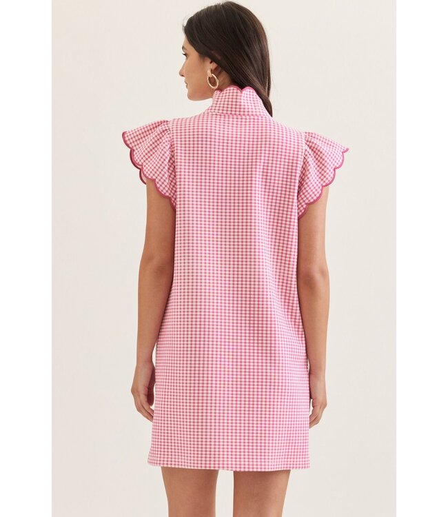 Zinnia Pink Gingham Dress