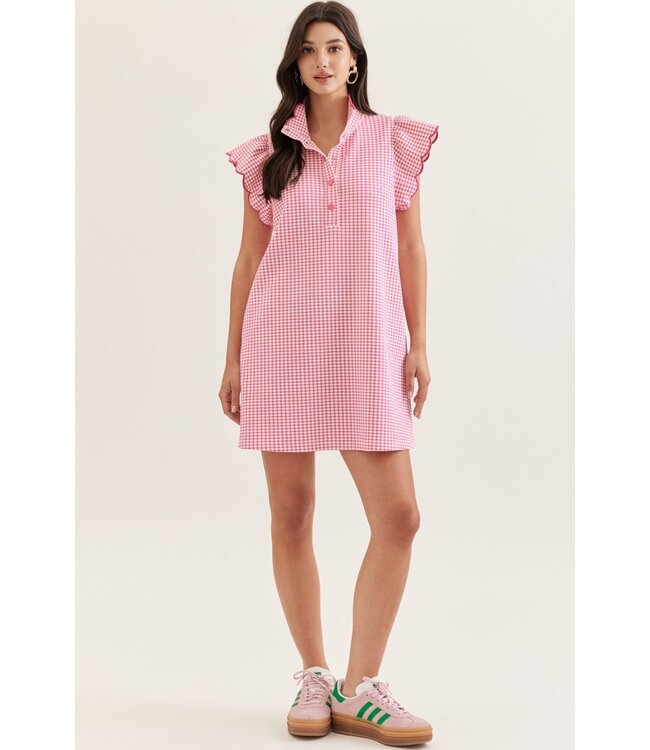 Zinnia Pink Gingham Dress