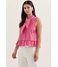 Wren Pink Striped Peplum Top