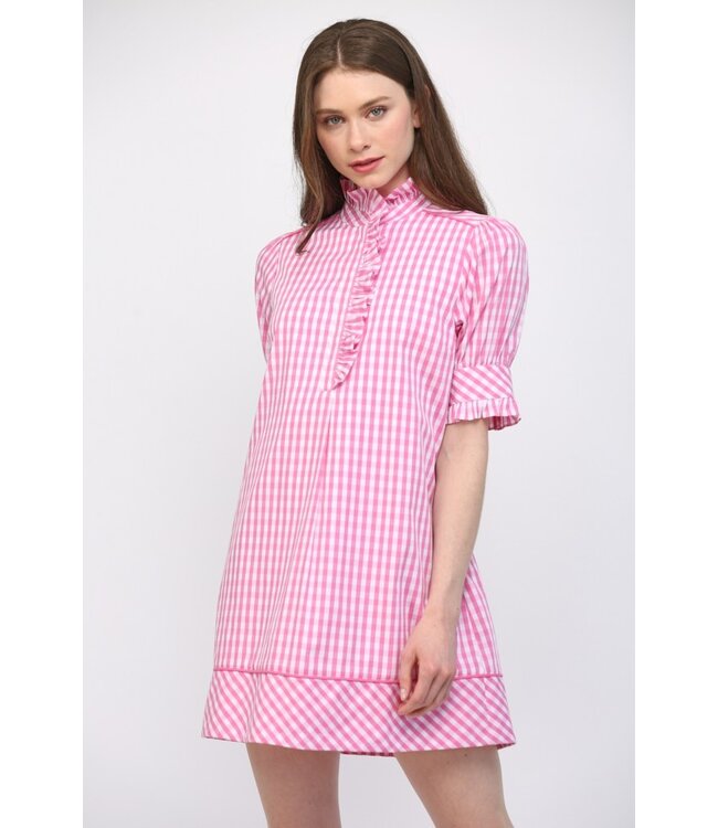 Lila Pink Gingham Dress