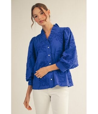 Jodifl Cindy Royal Textured Top