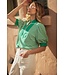 Cleverly Kelly Green Striped Top