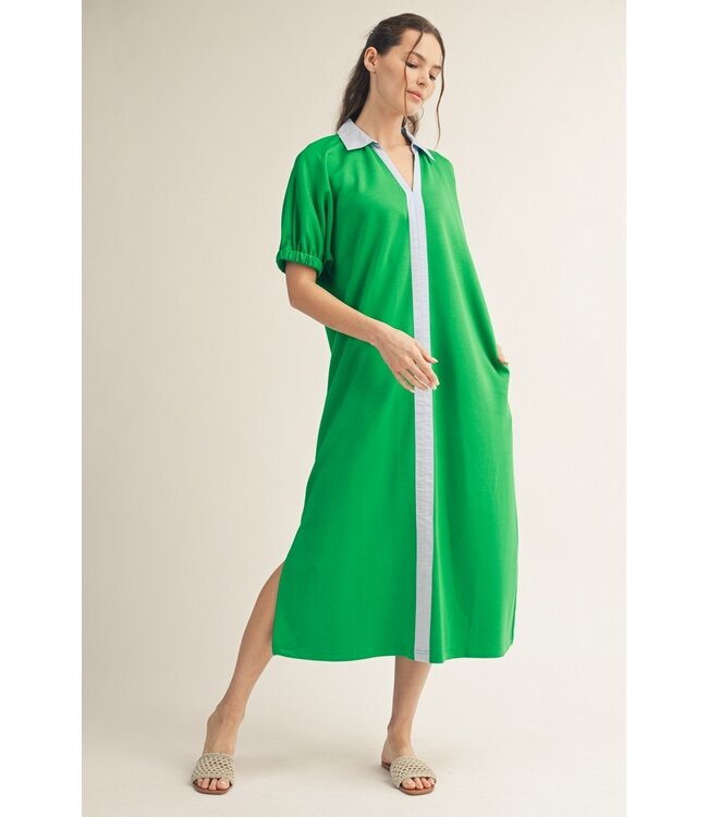 Kelly Green Midi Dress