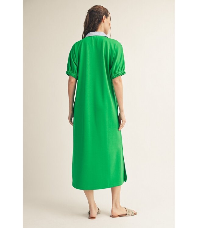Kelly Green Midi Dress