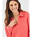 Lindsay Coral Jacquard Top