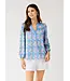 Gianna Blue Vintage Posies Top