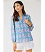 Gianna Blue Vintage Posies Top