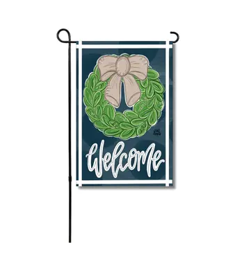 DK Designs Georgia Mocha Wreath Garden Glam Flag