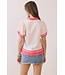 Deloris Pink Striped Top