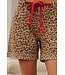 Daisy Camel Leopard Shorts