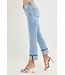 Lindy Light Risen Straight Cuffed Jeans