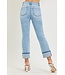 Lindy Light Risen Straight Cuffed Jeans
