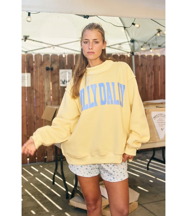 Dilly Dally Yellow Reversible Sweatshirt