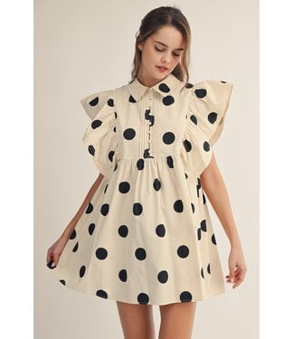 LovLov Andrea Ivory Polka Dot Dress