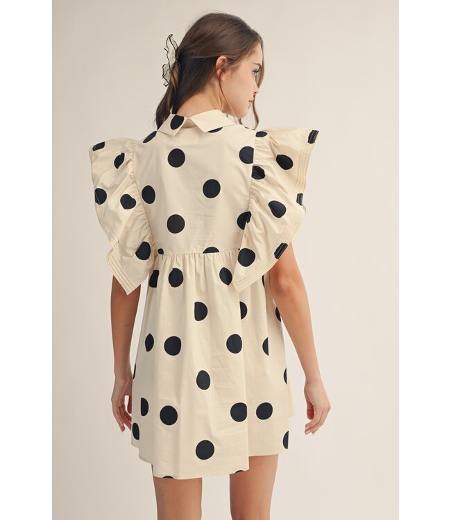 Andrea Ivory Polka Dot Dress