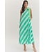 Annie Mint Striped One-Shoulder Midi Dress