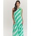 Annie Mint Striped One-Shoulder Midi Dress