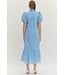 Grace Blue Eyelet Midi Dress