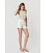 Claire White Vervet High Rise Mom Shorts