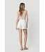 Claire White Vervet High Rise Mom Shorts