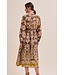 Gail Olive Green Floral Midi Dress