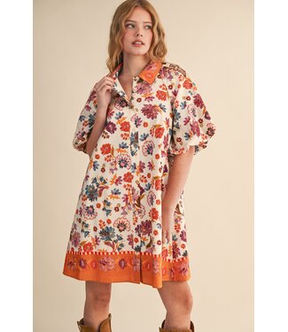 Merci Sara Ivory Floral Dress