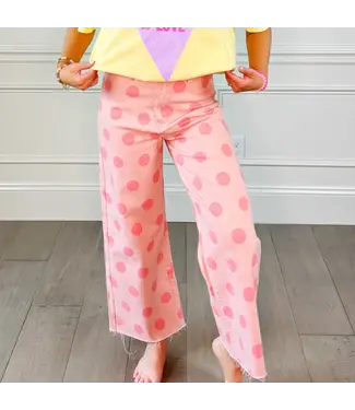Poppy & Pine Dottie Blush Polka Dot Pants