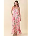 Kendra Pink Floral Maxi Dress
