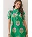 Glenda Green Floral Midi Dress