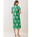 Glenda Green Floral Midi Dress