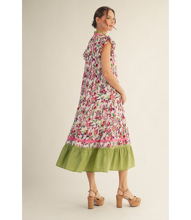 Britney Berry Floral Midi Dress