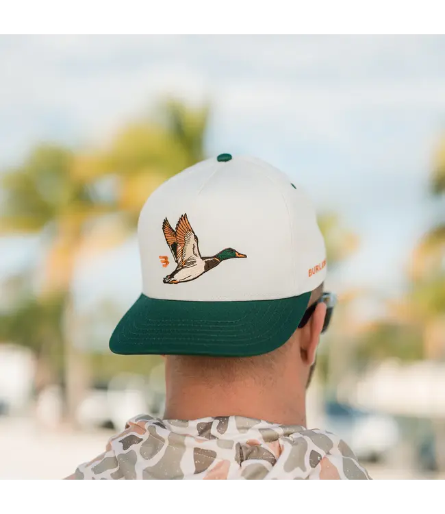 Cream & Green Flying Duck Cap