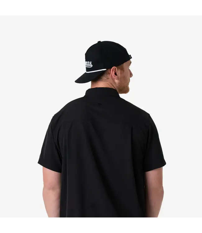 Heather Black Performance Button Up